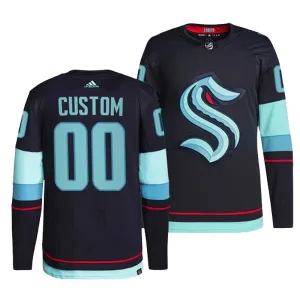 Adidas Seattle Kraken Vauthentic Pelipaita Navy ( Omalla Nimellä )