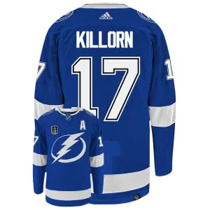 Adidas Tampa Bay Lightning Alex Killorn 17 Pelipaita Stanley Cup 2022 Authentic Sininen