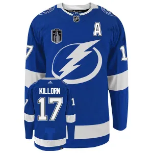 Adidas Tampa Bay Lightning Alex Killorn 17 Pelipaita Stanley Cup 2022 Authentic Sininen