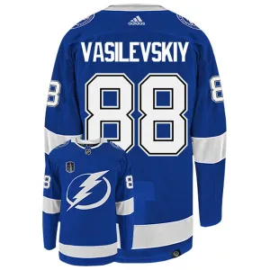 Adidas Tampa Bay Lightning Andrei Vasilevskiy 88 Pelipaita Stanley Cup 2022 Authentic Sininen