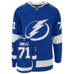 Adidas Tampa Bay Lightning Anthony Cirelli 71Authentic Pelipaita Stanley Cup 2022 Sininen