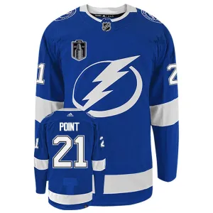 Adidas Tampa Bay Lightning Brayden Point 21 Pelipaita Stanley Cup 2022 Authentic Sininen