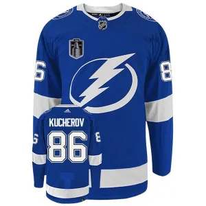 Adidas Tampa Bay Lightning Nikita Kucherov 86 Pelipaita Stanley Cup 2022 Authentic Sininen