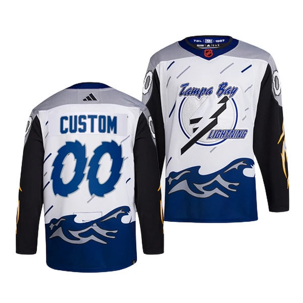 Adidas Tampa Bay Lightning Pelipaita 2022-2023 Reverse Retro 2.0 Authentic Valkoinen ( Omalla Nimellä ) Adidas Tampa Bay Lightning Pelipaita 2022-2023 Reverse Retro 2.0 Authentic Valkoinen ( Omalla Nimellä )