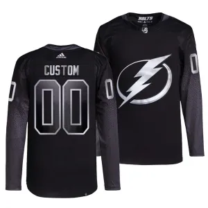 Adidas Tampa Bay Lightning Pelipaita Kolmos Authentic Musta ( Omalla Nimellä )