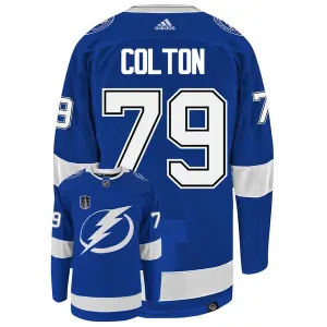 Adidas Tampa Bay Lightning Ross Colton 79 Pelipaita Stanley Cup 2022 Authentic Sininen