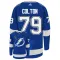 Adidas Tampa Bay Lightning Ross Colton 79 Pelipaita Stanley Cup 2022 Authentic Sininen