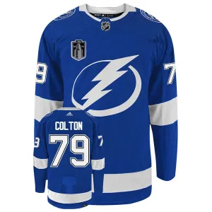 Adidas Tampa Bay Lightning Ross Colton 79 Pelipaita Stanley Cup 2022 Authentic Sininen