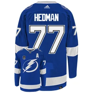 Adidas Tampa Bay Lightning Victor Hedman 77 Pelipaita Stanley Cup 2022 Authentic Sininen