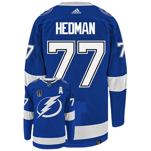 Adidas Tampa Bay Lightning Victor Hedman 77 Pelipaita Stanley Cup 2022 Authentic Sininen Adidas Tampa Bay Lightning Victor Hedman 77 Pelipaita Stanley Cup 2022 Authentic Sininen