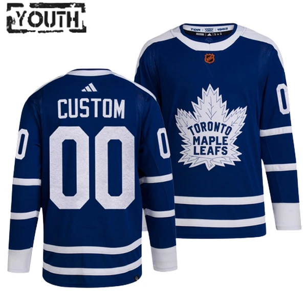 Adidas Toronto Maple Leafs Lasten Pelipaita 2022-2023 Reverse Retro 2.0 Authentic Sininen ( Omalla Nimellä ) Adidas Toronto Maple Leafs Lasten Pelipaita 2022-2023 Reverse Retro 2.0 Authentic Sininen ( Omalla Nimellä )