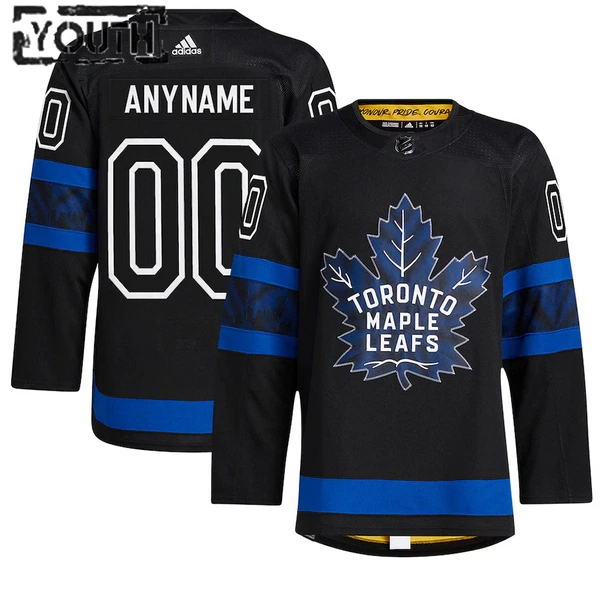 Adidas Toronto Maple Leafs Lasten Pelipaita Kolmos Authentic Musta ( Omalla Nimellä ) Adidas Toronto Maple Leafs Lasten Pelipaita Kolmos Authentic Musta ( Omalla Nimellä )