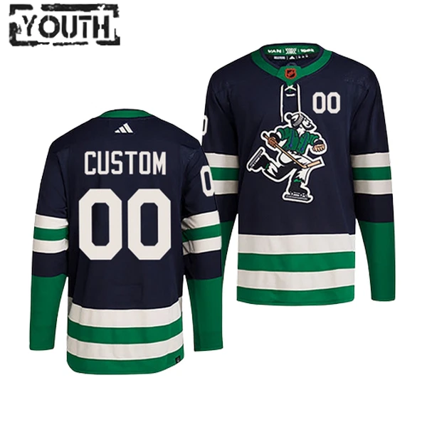 Adidas Vancouver Canucks Lasten Pelipaita 2022-2023 Reverse Retro 2.0 Authentic Navy ( Omalla Nimellä ) Adidas Vancouver Canucks Lasten Pelipaita 2022-2023 Reverse Retro 2.0 Authentic Navy ( Omalla Nimellä )