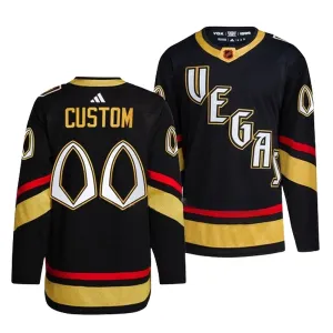 Adidas Vegas Golden Knights Pelipaita 2022-2023 Reverse Retro 2.0 Authentic Musta ( Omalla Nimellä )