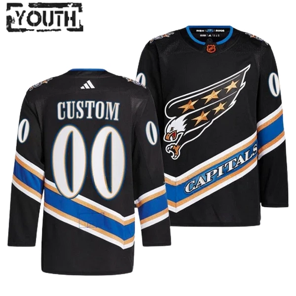 Adidas Washington Capitals Lasten Pelipaita 2022-2023 Reverse Retro 2.0 Authentic Musta ( Omalla Nimellä ) Adidas Washington Capitals Lasten Pelipaita 2022-2023 Reverse Retro 2.0 Authentic Musta ( Omalla Nimellä )