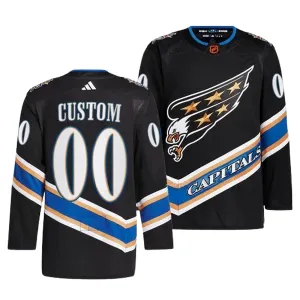 Adidas Washington Capitals Pelipaita 2022-2023 Reverse Retro 2.0 Authentic Musta ( Omalla Nimellä )