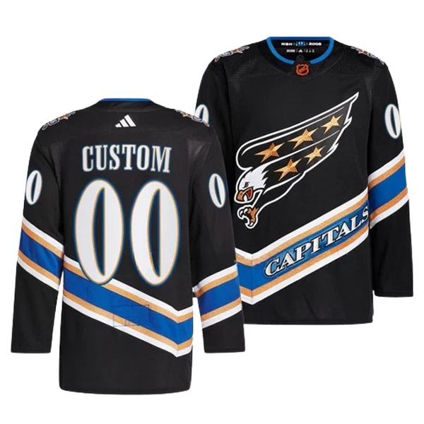 Adidas Washington Capitals Pelipaita 2022-2023 Reverse Retro 2.0 Authentic Musta ( Omalla Nimellä ) Adidas Washington Capitals Pelipaita 2022-2023 Reverse Retro 2.0 Authentic Musta ( Omalla Nimellä )