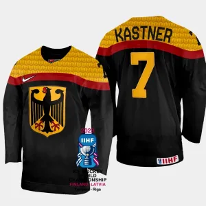 Saksa Maximilian Kastner 7 Pelipaita IIHF World Championship 2023 Musta