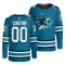 San Jose Sharks Pelipaita Authentic Teal ( Omalla Nimellä )