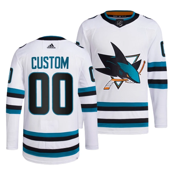 San Jose Sharks Pelipaita Authentic Valkoinen ( Omalla Nimellä ) San Jose Sharks Pelipaita Authentic Valkoinen ( Omalla Nimellä )