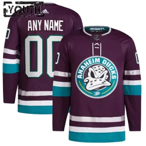 Adidas Anaheim Ducks Lasten 30-Vuotispäivä Pelipaita 2023-2024 Kolmos Authentic Violetti ( Omalla Nimellä )