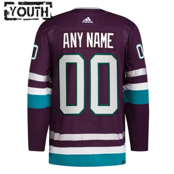 Adidas Anaheim Ducks Lasten 30-Vuotispäivä Pelipaita 2023-2024 Kolmos Authentic Violetti ( Omalla Nimellä )