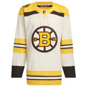 Adidas Boston Bruins 100-Vuotispäivä Pelipaita 2023-2024 Authentic Kermanvärinen ( Omalla Nimellä )