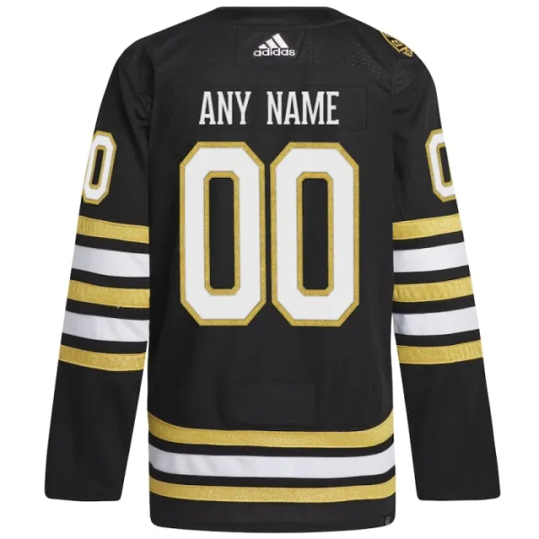 Adidas Boston Bruins 100-Vuotispäivä Pelipaita 2023-2024 Authentic Musta ( Omalla Nimellä )