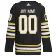 Adidas Boston Bruins 100-Vuotispäivä Pelipaita 2023-2024 Authentic Musta ( Omalla Nimellä )