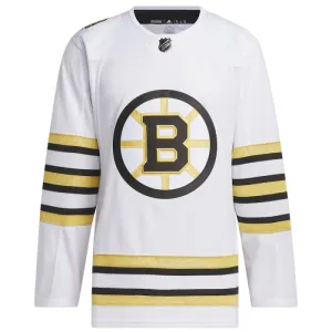 Adidas Boston Bruins 100-Vuotispäivä Pelipaita 2023-2024 Authentic Valkoinen ( Omalla Nimellä )