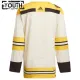Adidas Boston Bruins Lasten 100-Vuotispäivä Pelipaita 2023-2024 Authentic Kermanvärinen ( Omalla Nimellä )