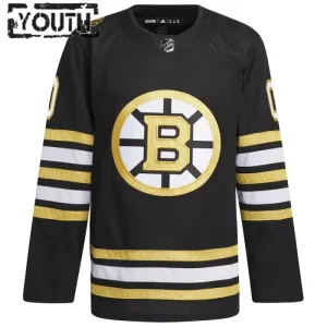 Adidas Boston Bruins Lasten 100-Vuotispäivä Pelipaita 2023-2024 Authentic Musta ( Omalla Nimellä )