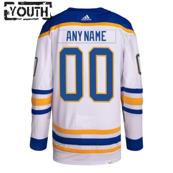 Adidas Buffalo Sabres Lasten Pelipaita 2023-2024 Vieras Authentic Valkoinen ( Omalla Nimellä )