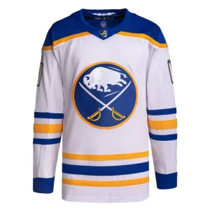 Adidas Buffalo Sabres Pelipaita 2023-2024 Vieras Authentic Valkoinen ( Omalla Nimellä )