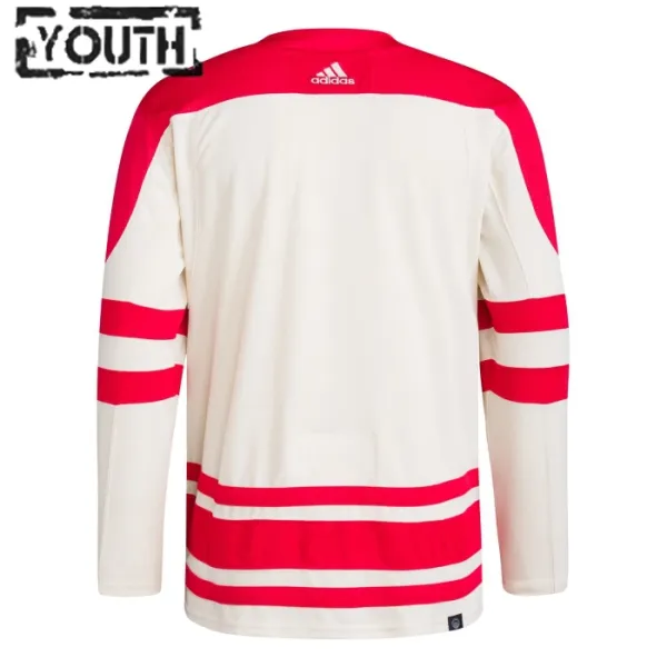 Adidas Calgary Flames Lasten Pelipaita 2023-2024 Heritage Classic Authentic ( Omalla Nimellä )