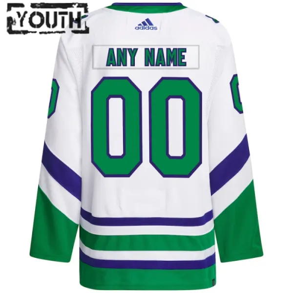 Adidas Carolina Hurricanes Lasten Pelipaita 2023-2024 Authentic Valkoinen ( Omalla Nimellä )