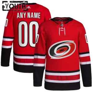 Adidas Carolina Hurricanes Lasten Pelipaita 2023-2024 Kolmos Authentic Punainen ( Omalla Nimellä )