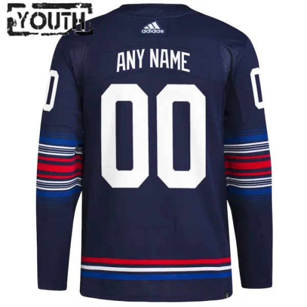 Adidas New York Rangers Lasten Pelipaita 2023-2024 Kolmos Authentic Navy ( Omalla Nimellä )