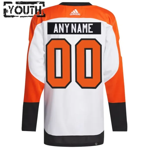 Adidas Philadelphia Flyers Lasten Pelipaita 2023-2024 Vieras Authentic Valkoinen ( Omalla Nimellä )