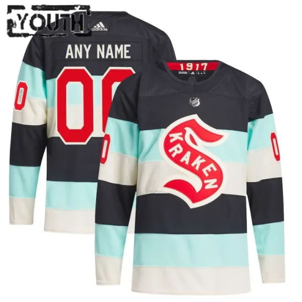 Adidas Seattle Kraken Lasten Pelipaita 2023-2024 Winter Classic Authentic Sininen ( Omalla Nimellä ) Adidas Seattle Kraken Lasten Pelipaita 2023-2024 Winter Classic Authentic Sininen ( Omalla Nimellä )