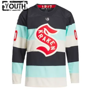 Adidas Seattle Kraken Lasten Pelipaita 2023-2024 Winter Classic Authentic Sininen ( Omalla Nimellä )
