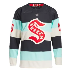 Adidas Seattle Kraken Pelipaita 2023-2024 Winter Classic Authentic Sininen ( Omalla Nimellä )