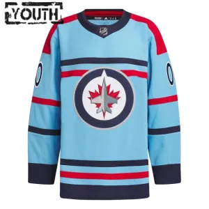 Adidas Winnipeg Jets Lasten Pelipaita Vuotispäivä 2023-2024 Authentic Sininen ( Omalla Nimellä )