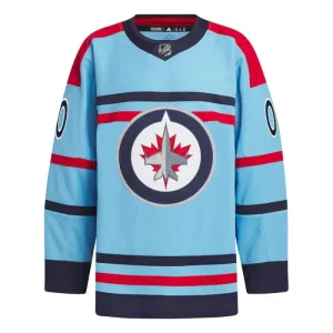 Adidas Winnipeg Jets Pelipaita Vuotispäivä 2023-2024 Authentic Sininen ( Omalla Nimellä )