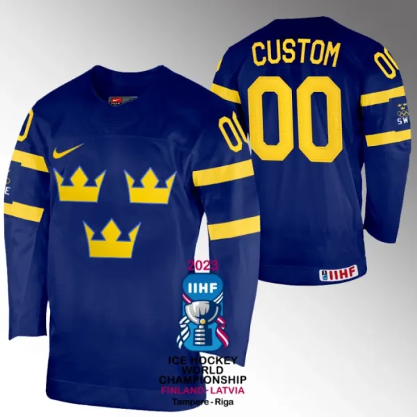Ruotsi Pelipaita IIHF World Championship 2023 Navy ( Omalla Nimellä ) Ruotsi Pelipaita IIHF World Championship 2023 Navy ( Omalla Nimellä )