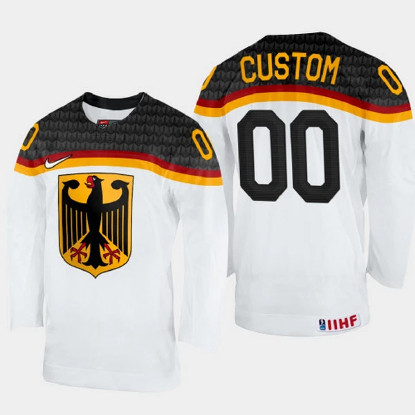 Saksa Pelipaita IIHF World Championship 2023 Valkoinen ( Omalla Nimellä ) Saksa Pelipaita IIHF World Championship 2023 Valkoinen ( Omalla Nimellä )
