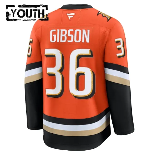 Fanatics Anaheim Ducks John Gibson Lasten Pelipaita 2024-2025 Koti Premium Oranssi