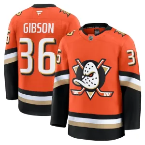 Fanatics Anaheim Ducks John Gibson Pelipaita 2024-2025 Koti Premium Oranssi
