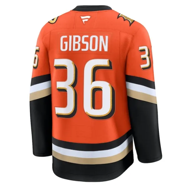 Fanatics Anaheim Ducks John Gibson Pelipaita 2024-2025 Koti Premium Oranssi