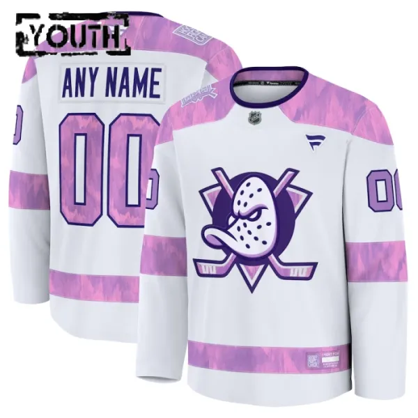 Fanatics Anaheim Ducks Lasten Pelipaita 2024-2025 Hockey Fights Cancer Practice Valkoinen ( Omalla Nimellä ) Fanatics Anaheim Ducks Lasten Pelipaita 2024-2025 Hockey Fights Cancer Practice Valkoinen ( Omalla Nimellä )